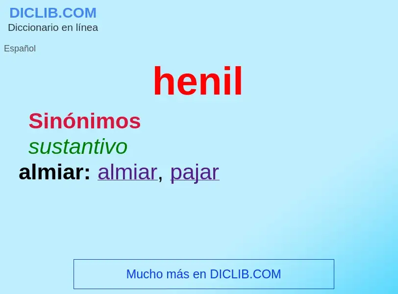 Wat is henil - definition