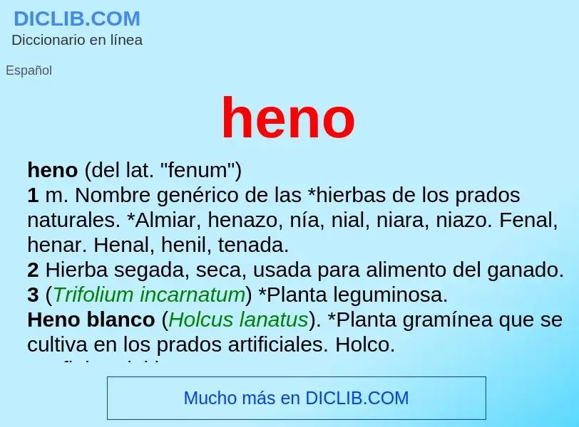 O que é heno - definição, significado, conceito