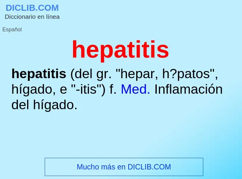 ¿Qué es hepatitis? - significado y definición