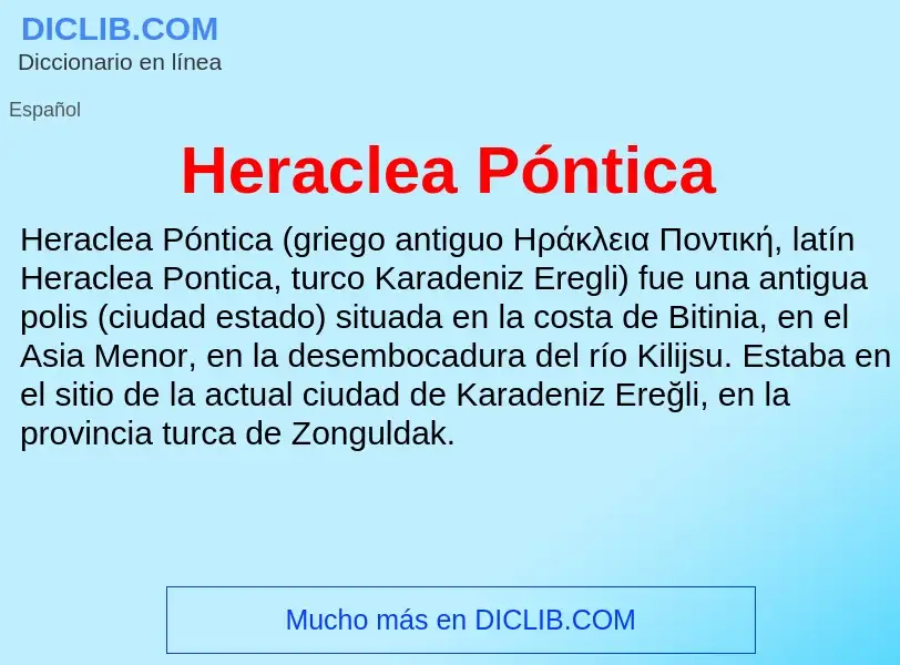 Τι είναι Heraclea Póntica - ορισμός