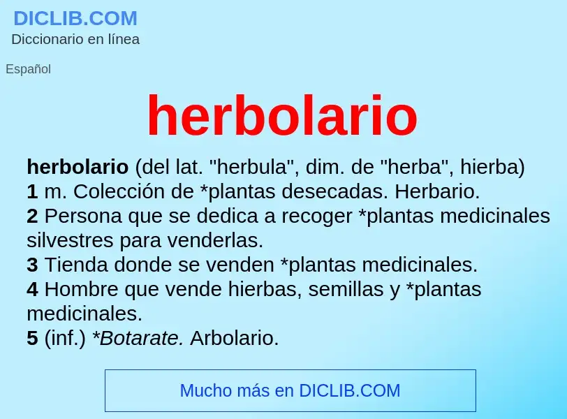 Wat is herbolario - definition