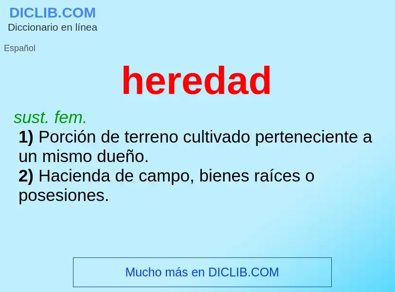 What is heredad - definition