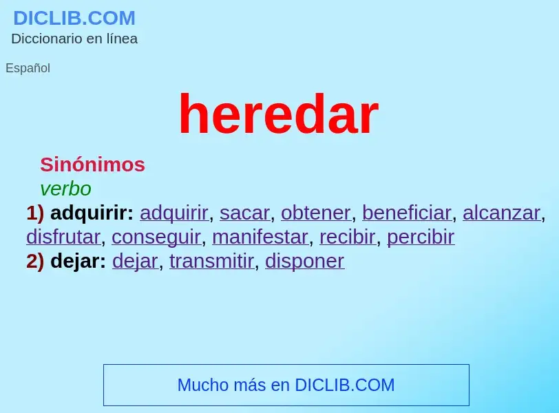 O que é heredar - definição, significado, conceito