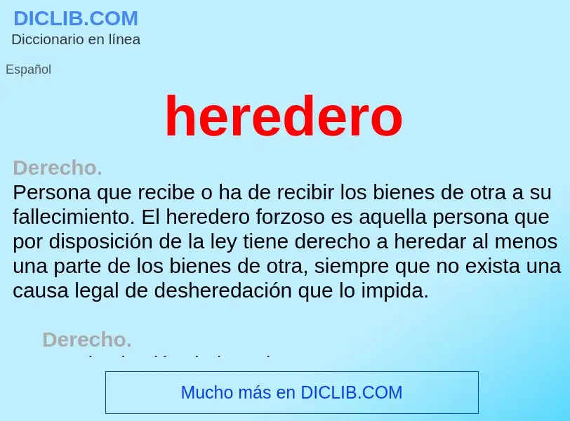 What is heredero - meaning and definition