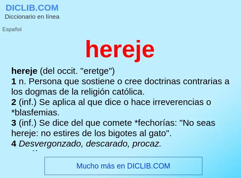 Wat is hereje - definition