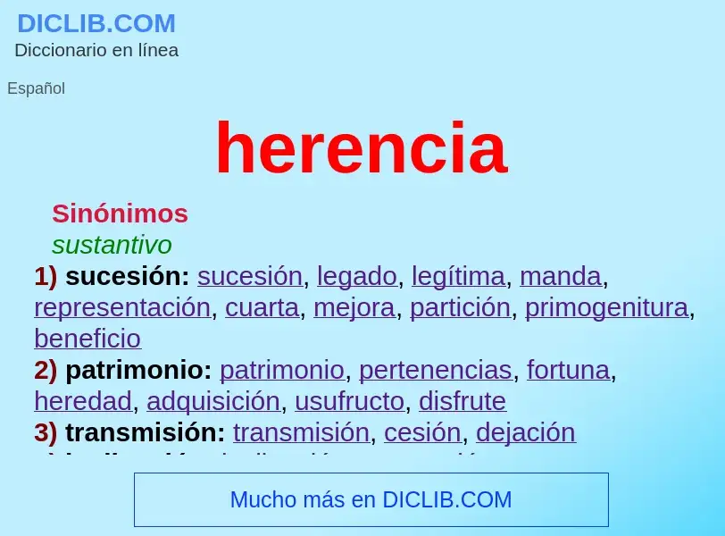 Was ist herencia - Definition