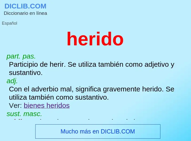 What is herido - meaning and definition