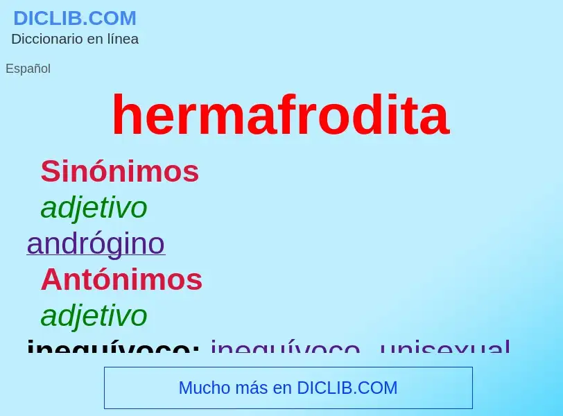 Was ist hermafrodita - Definition