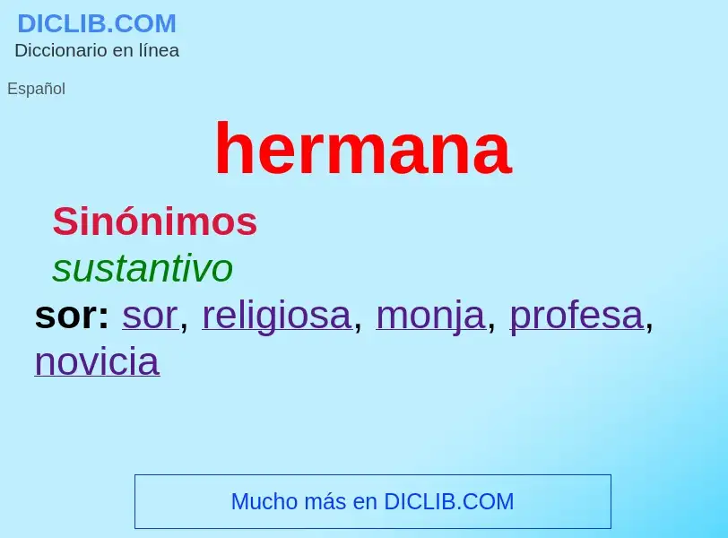 What is hermana - definition