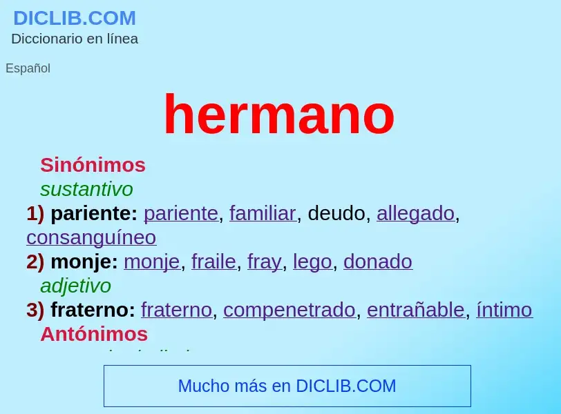 What is hermano - definition