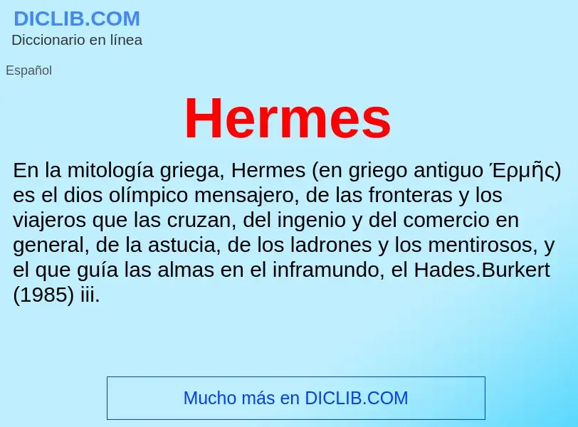 ¿Qué es Hermes? - significado y definición