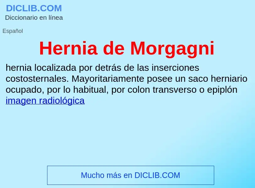 Wat is Hernia de Morgagni - definition