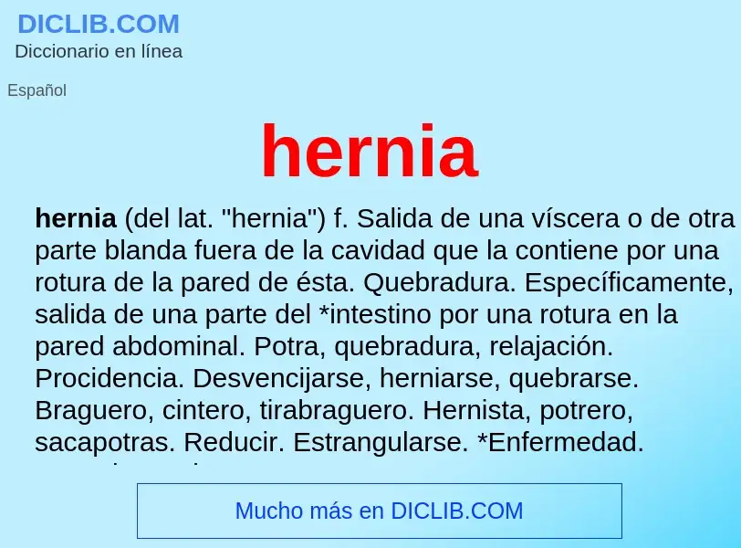 What is hernia - meaning and definition