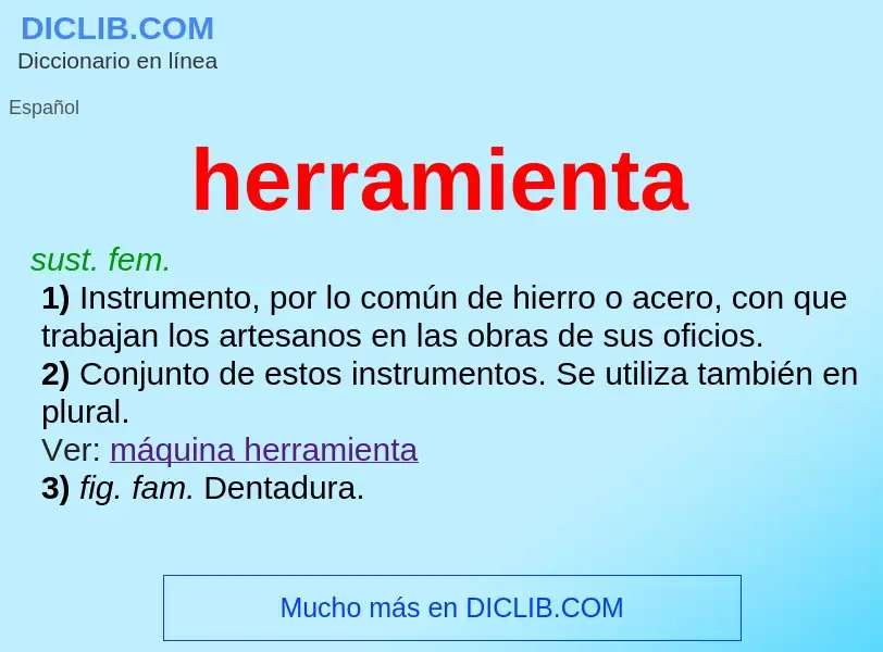 What is herramienta - definition