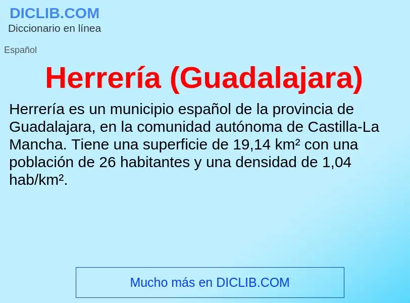 What is Herrería (Guadalajara) - definition