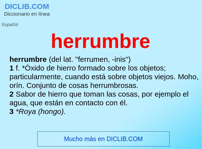 Was ist herrumbre - Definition