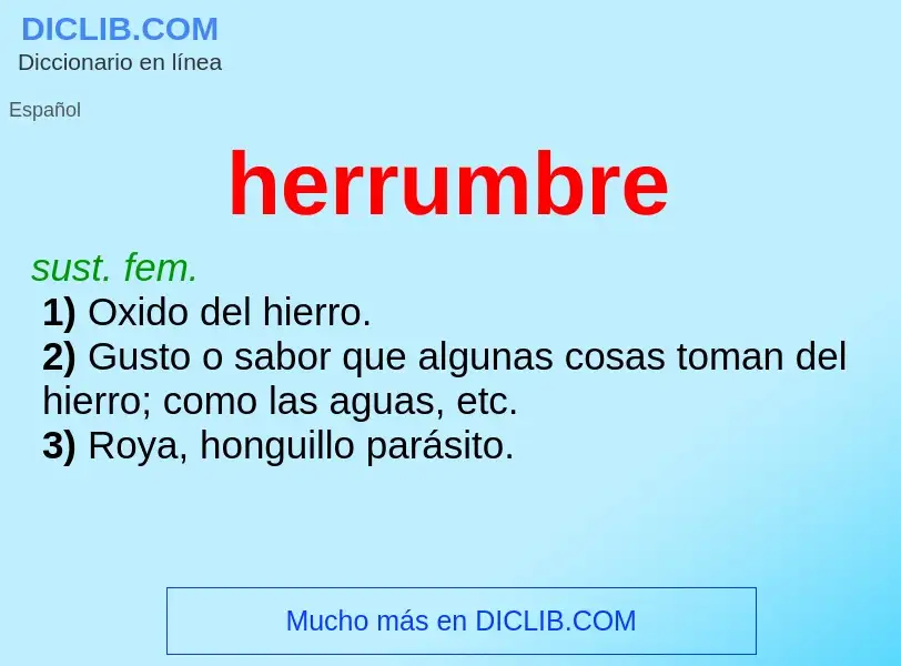 O que é herrumbre - definição, significado, conceito