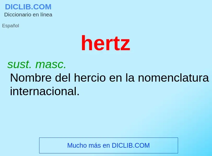 Wat is hertz - definition