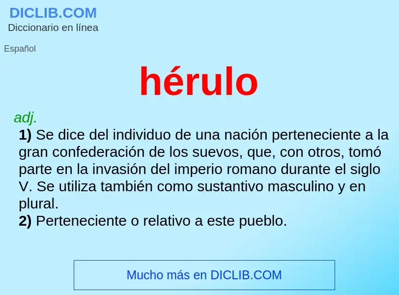 ¿Qué es hérulo? - significado y definición