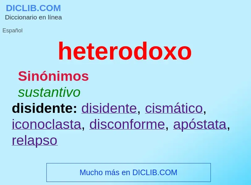 Wat is heterodoxo - definition