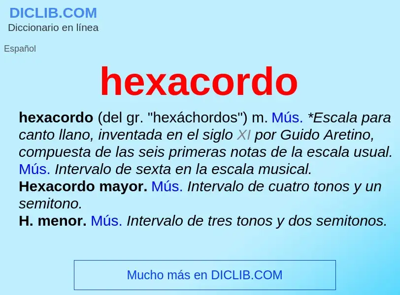 Was ist hexacordo - Definition