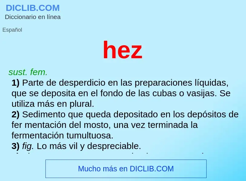 Wat is hez - definition