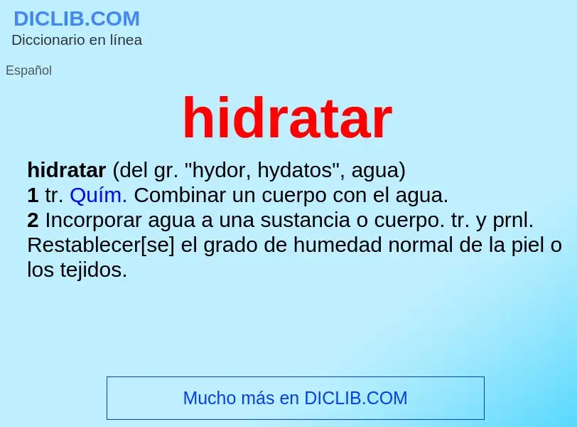 What is hidratar - definition