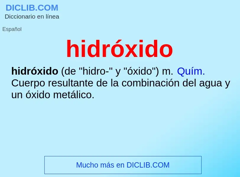 Was ist hidróxido - Definition