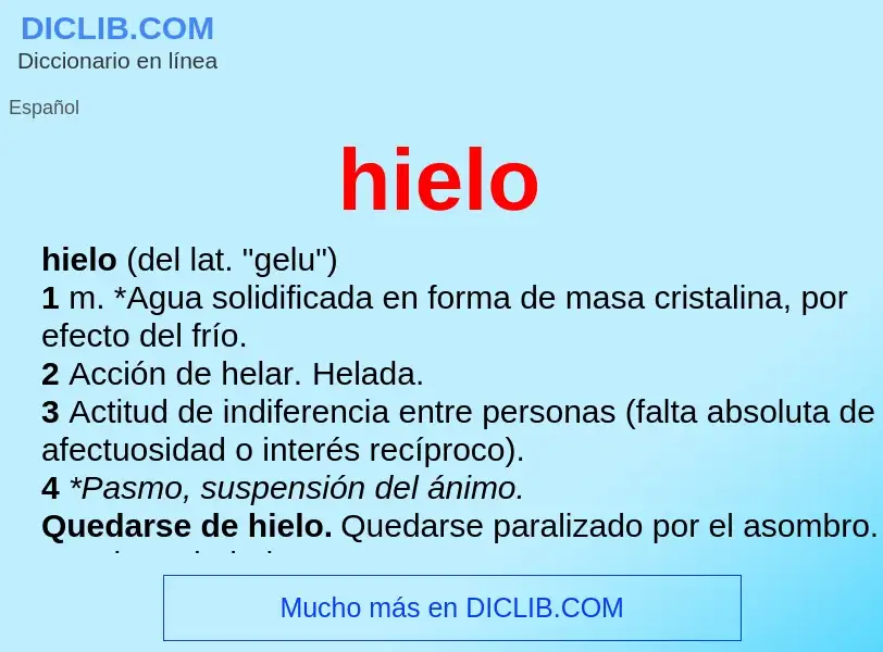 Wat is hielo - definition