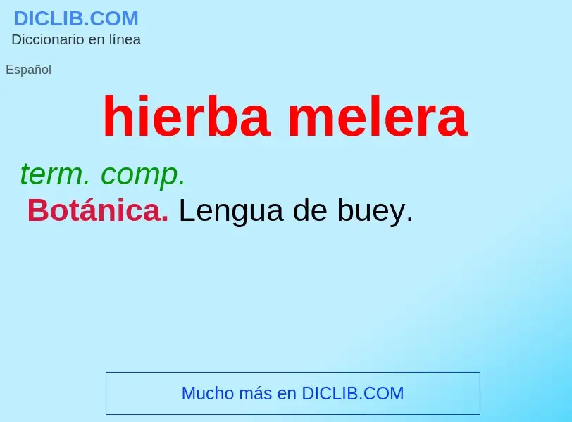 O que é hierba melera - definição, significado, conceito