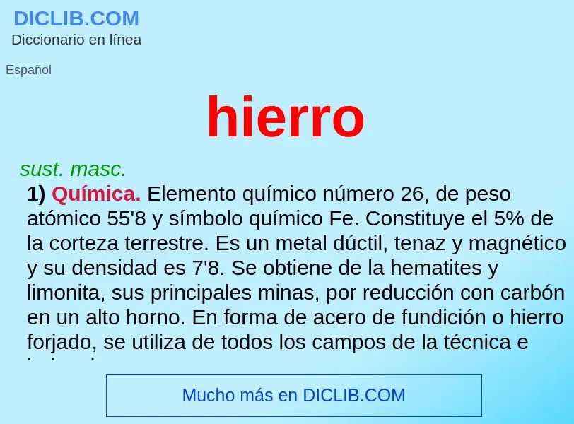 O que é hierro - definição, significado, conceito