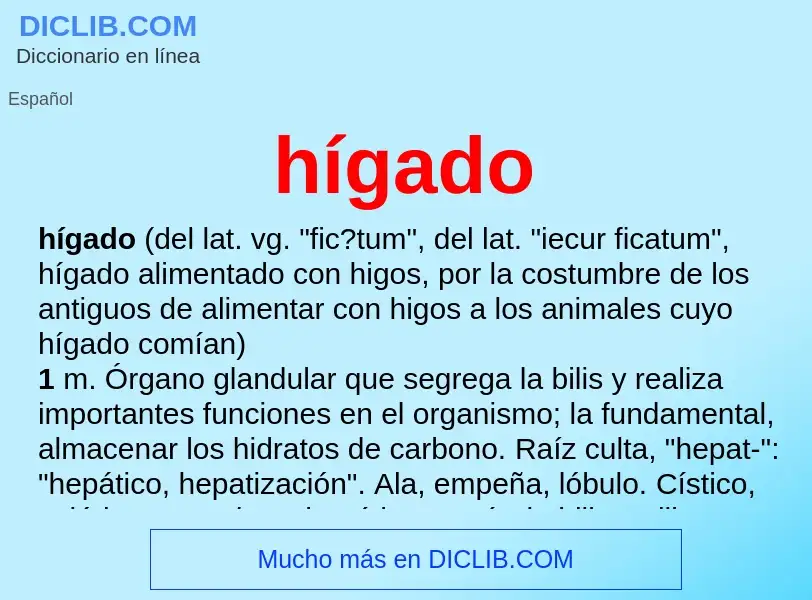 ¿Qué es hígado? - significado y definición