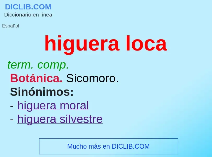 What is higuera loca - definition