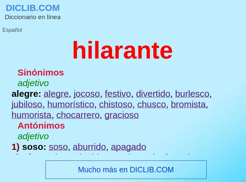 Wat is hilarante - definition