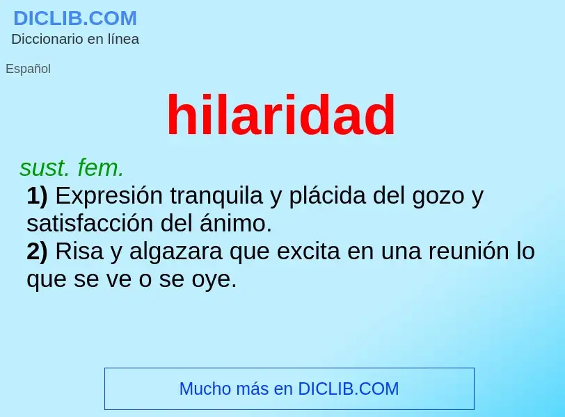 Wat is hilaridad - definition