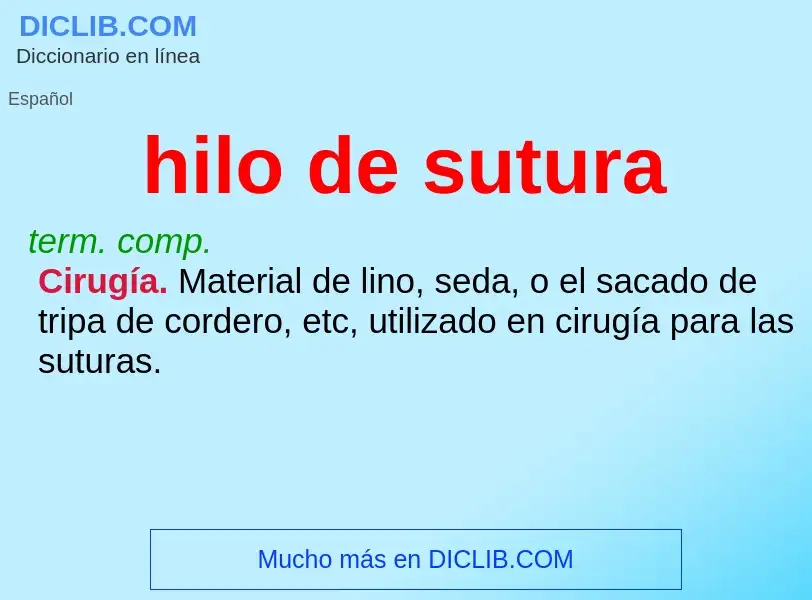 What is hilo de sutura - definition