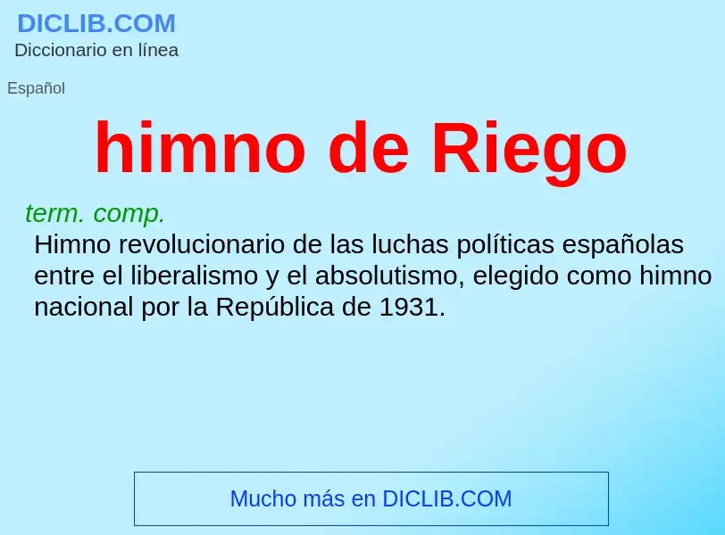 What is himno de Riego - definition