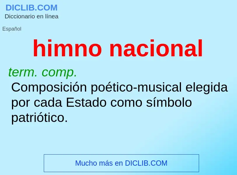 What is himno nacional - meaning and definition