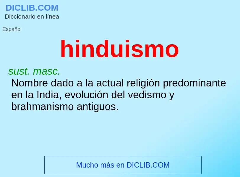 What is hinduismo - definition