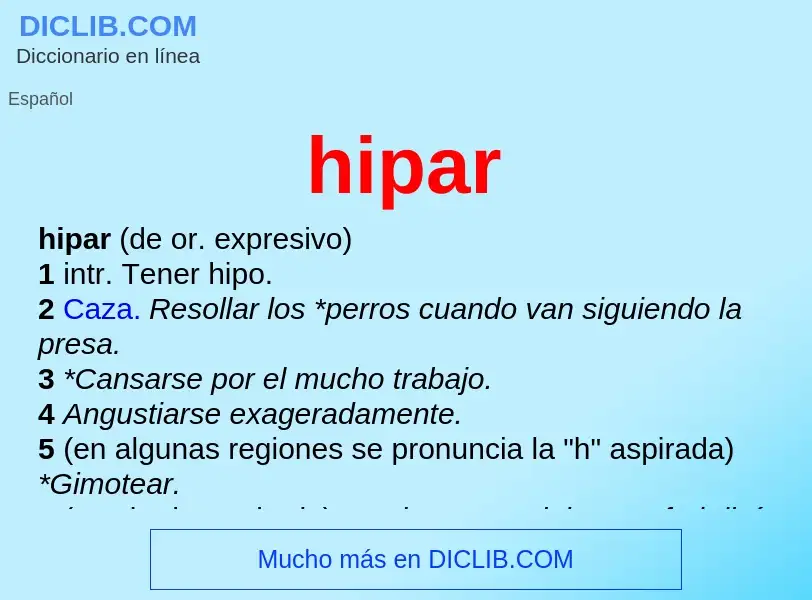 O que é hipar - definição, significado, conceito