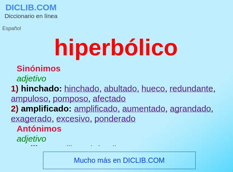 O que é hiperbólico - definição, significado, conceito