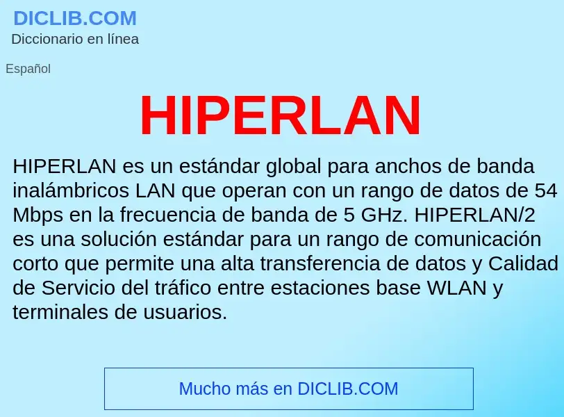 Что такое HIPERLAN - определение