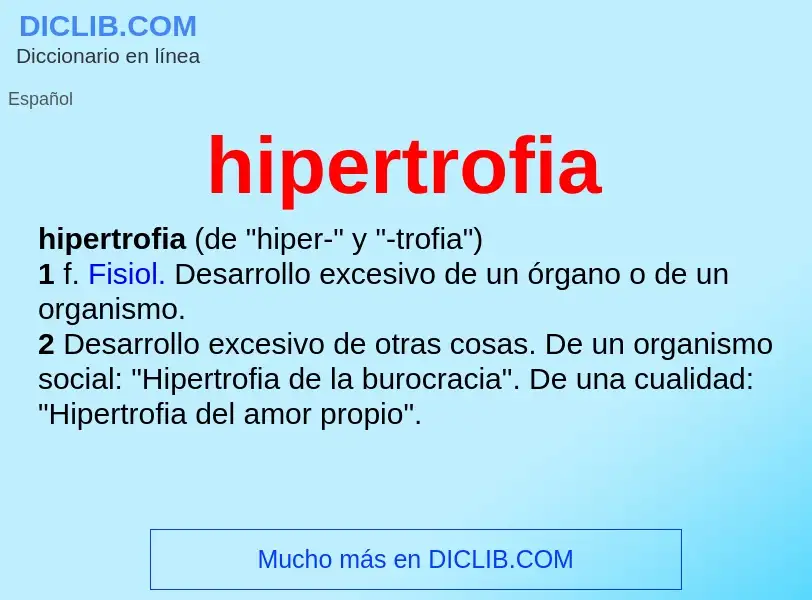 What is hipertrofia - definition