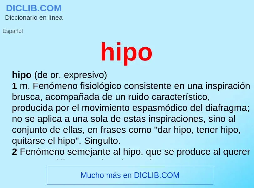 O que é hipo - definição, significado, conceito