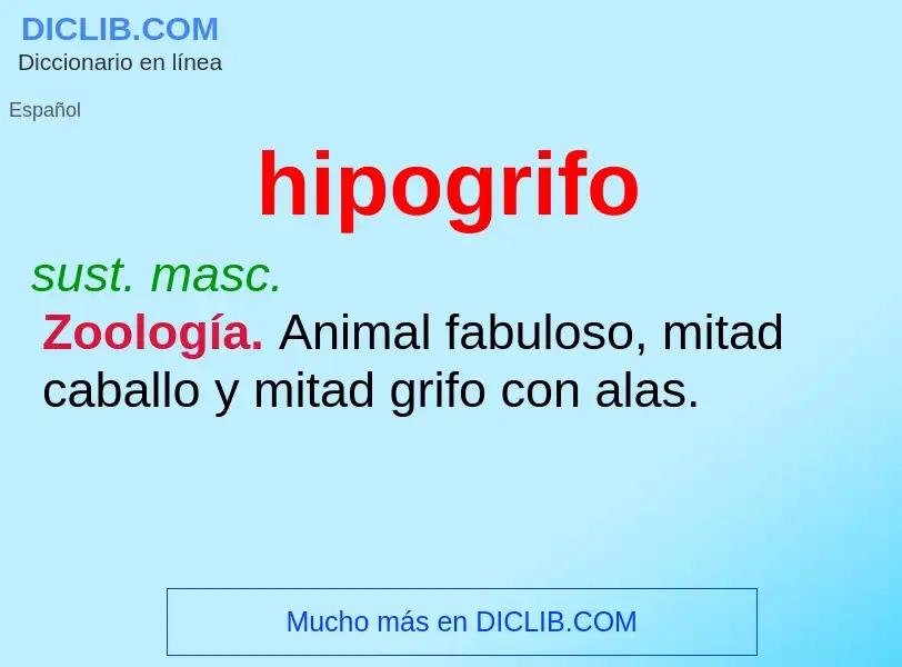 What is hipogrifo - definition