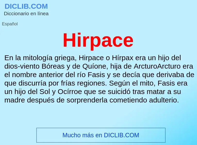 O que é Hirpace - definição, significado, conceito