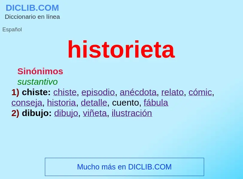 Wat is historieta - definition