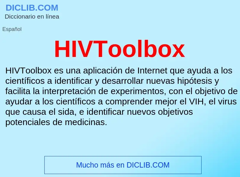 Что такое HIVToolbox - определение