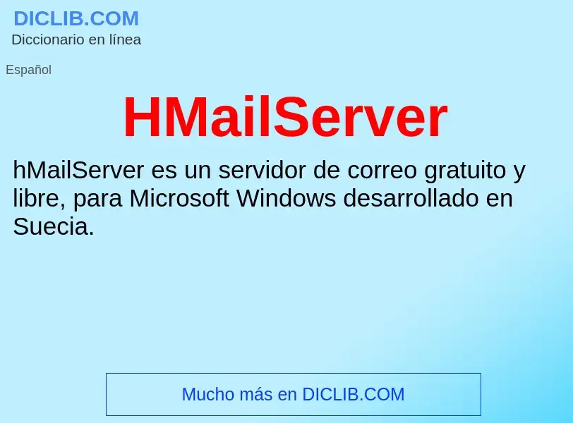 Что такое HMailServer - определение