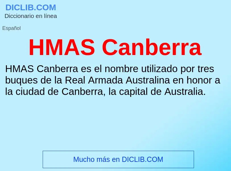 Что такое HMAS Canberra - определение